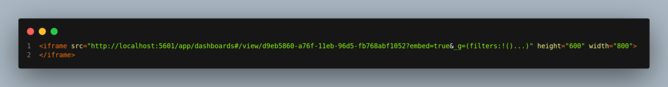 Dashboard iframe